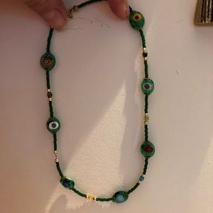 Vintage glass necklace from Venice. Never worn.